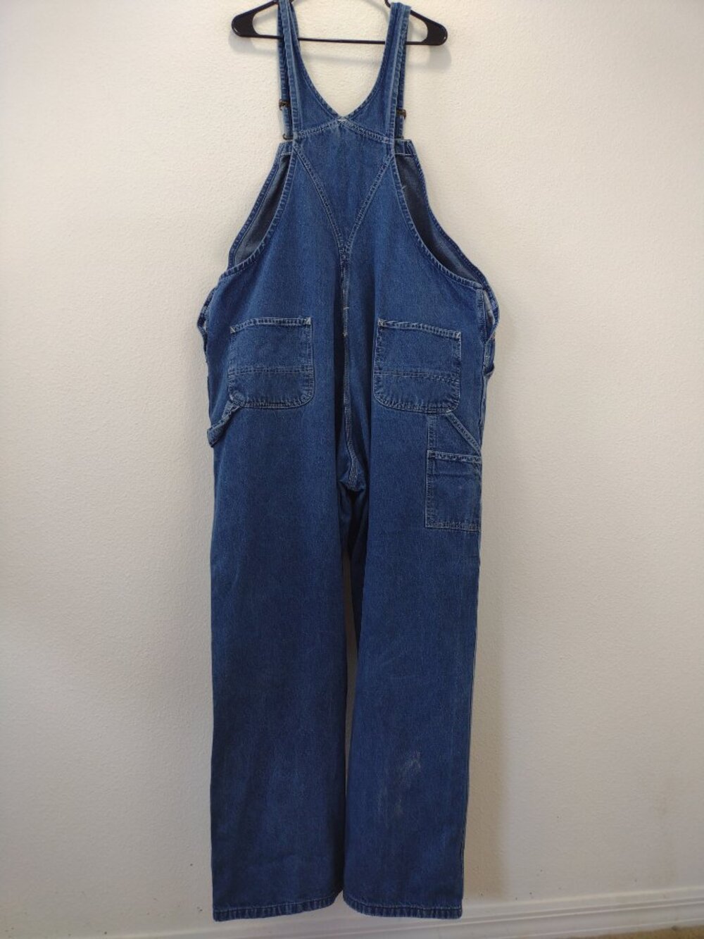 Carhartt Men's Jean Bib Overalls 44x32 Blue - Picture 4 of 8